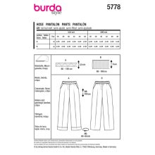 Burda szabásminta - 5778