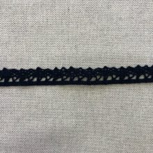 Pamut csipkeszalag, fekete
