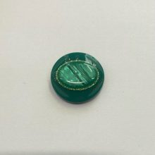 Gomb alulvarrós, 23 mm (36-os), zöld