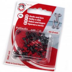 Kohi-noor francia/párizsi kapocs 6 10+8 mm fekete