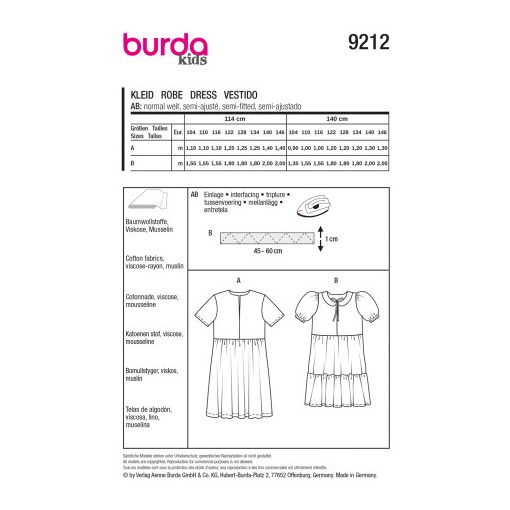 9212 Gyerek szabásminta