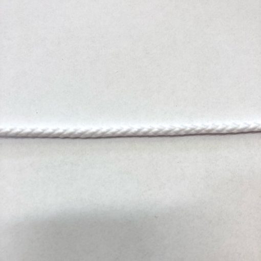 Poliészter madzag/zsinór fehér 3 mm