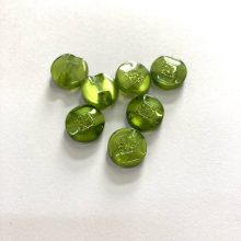 Gomb alulvarrós, 13 mm (20-as), zöld