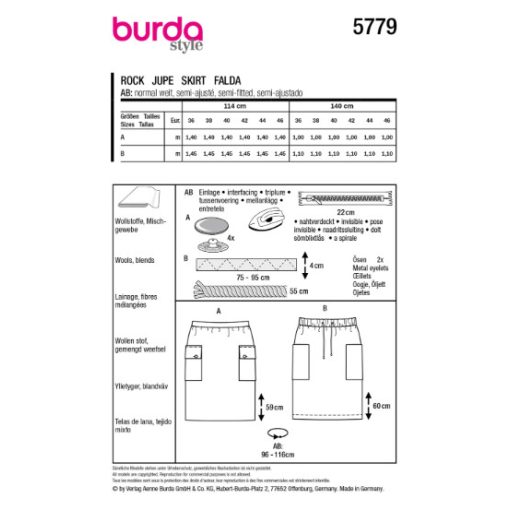 Burda szabásminta - 5779