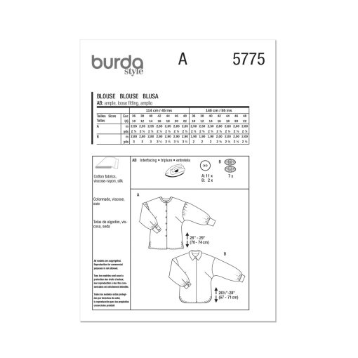 Burda szabásminta - 5775
