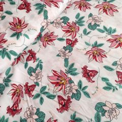 Flokon fehér/piros virágos